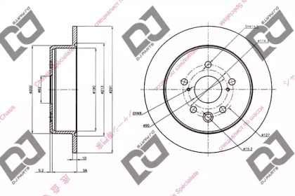 Тормозной диск DJ PARTS BD1462